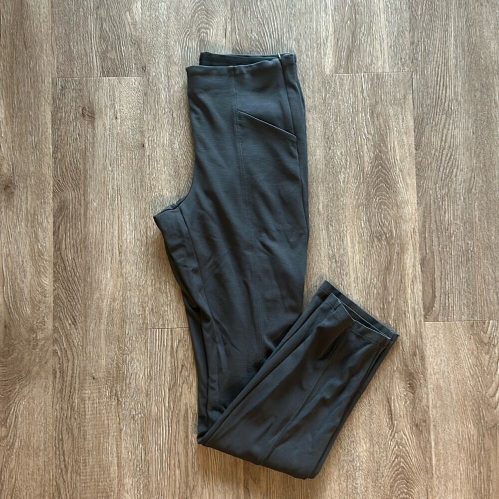 Athleta Siena Skinny Pants Dark Grey Size 4 High Rise Ponte Wrinkle‎ Resistant
